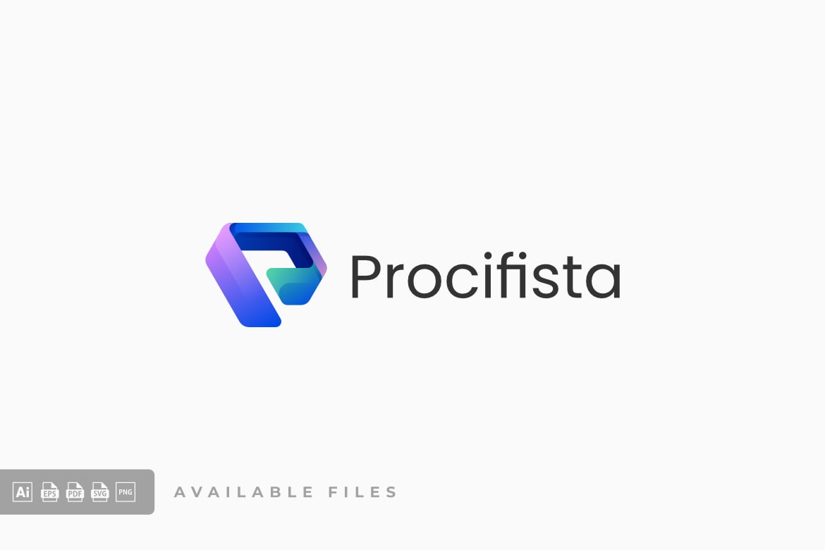 Procifista 渐变彩色标志