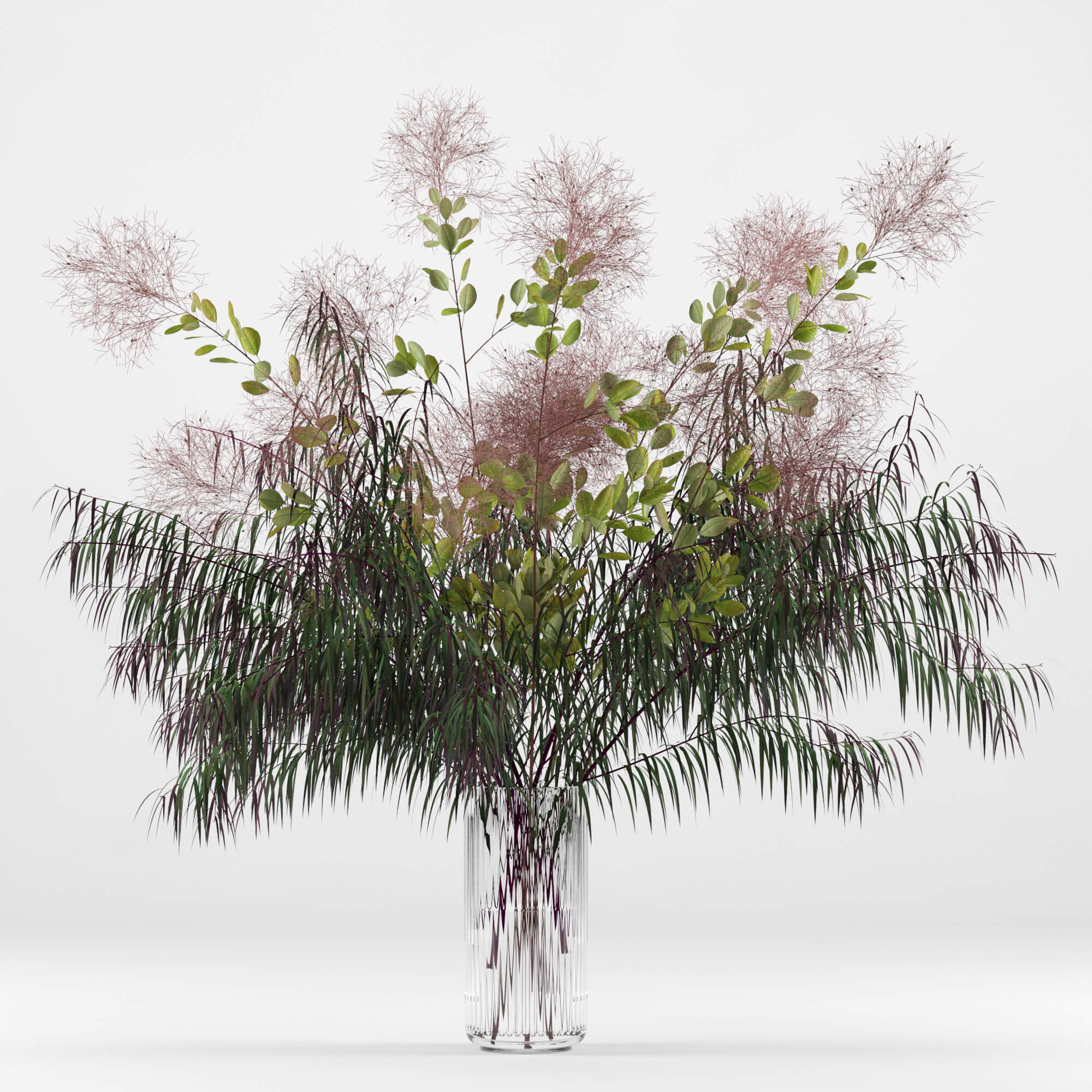 玻璃瓶中的花枝3D模型（FBX,MAX）