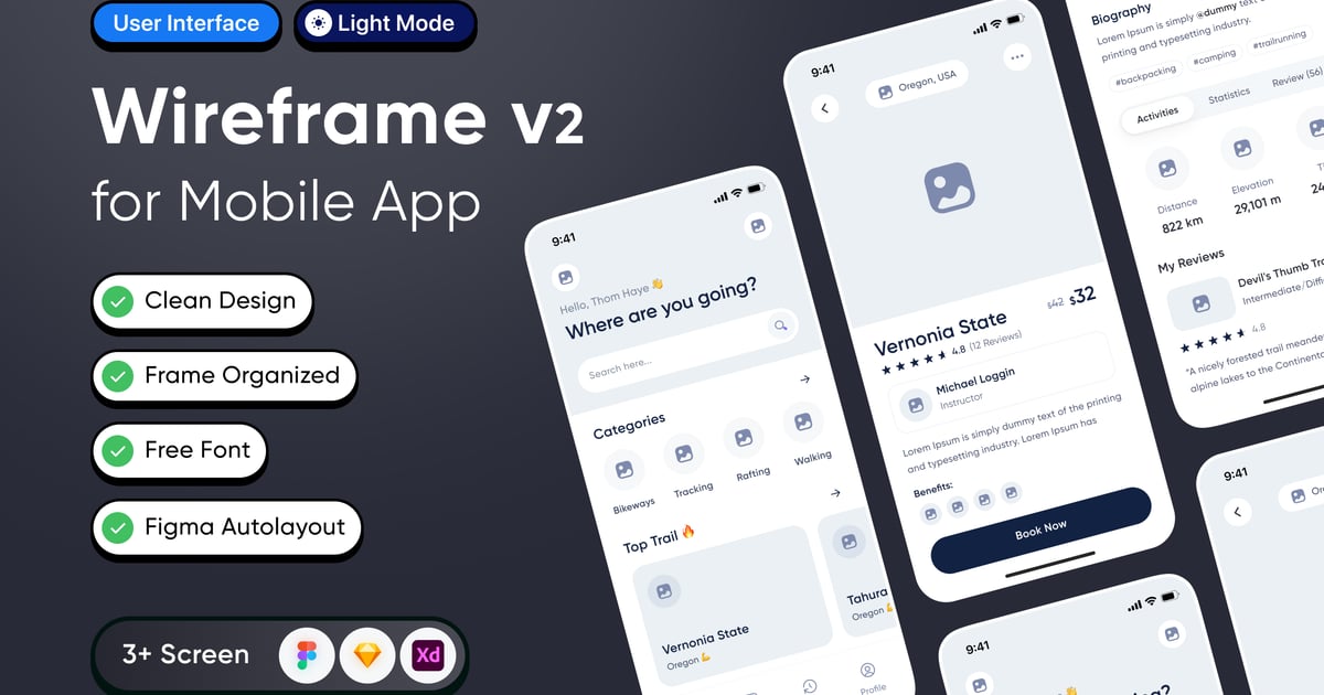移动应用线框图 v2 练习