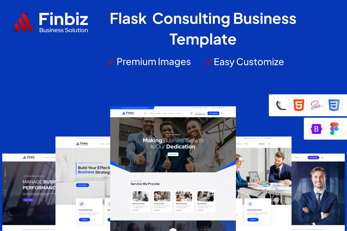 Finbiz – Flask – 咨询业务模板