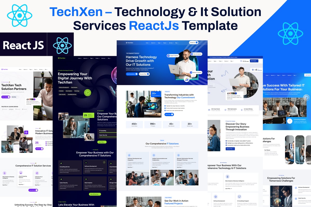 TechXen – IT 解决方案服务 ReactJs 模板