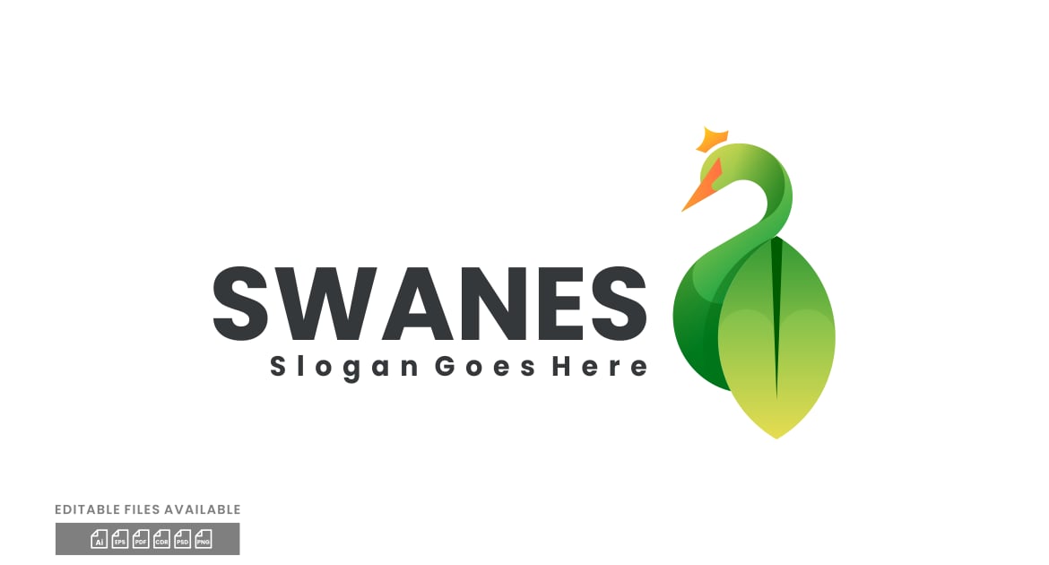Swanes 渐变彩色徽标