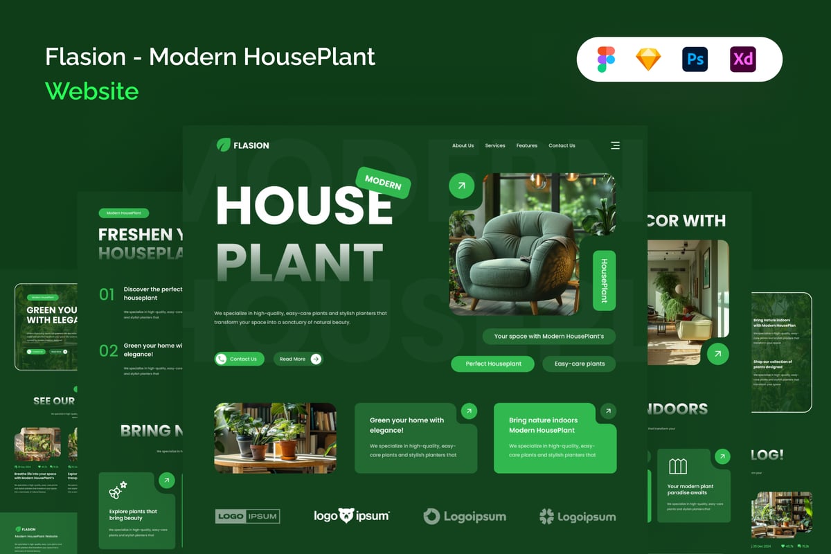 Flasion – 现代室内植物网站
