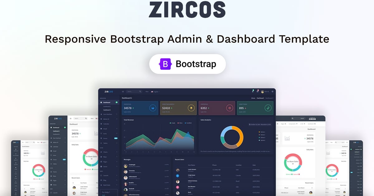 Zircos – Bootstrap 管理与仪表板模板