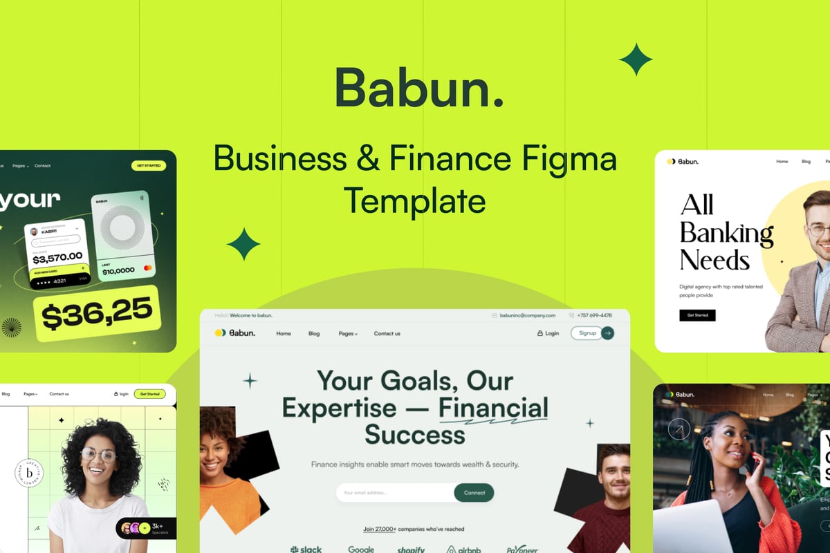 Babun – 商业和金融 Figma 模板