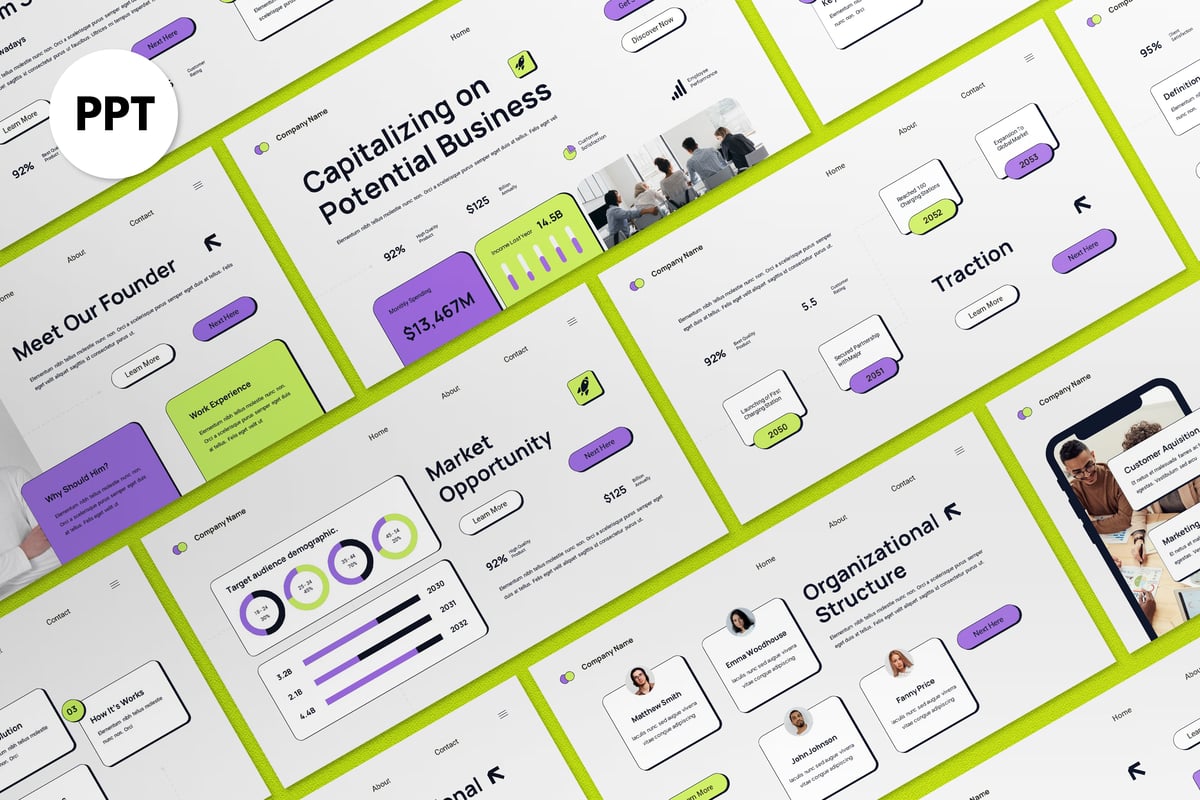 紫色Neo商业投资PPT (PPT,PPTX)