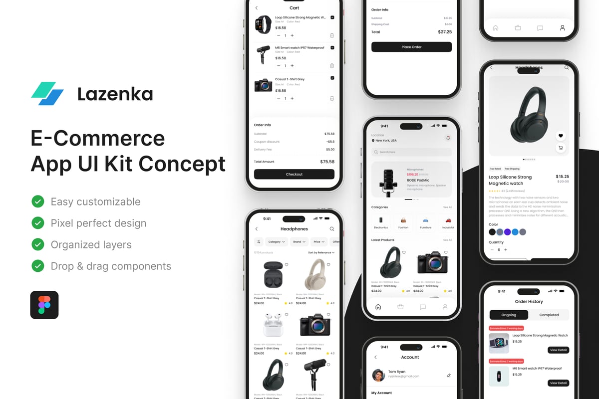 电子商务应用APP UI KIT (FIG)