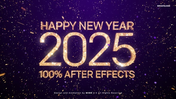 新年倒计时AE动画模板 (AEP)
