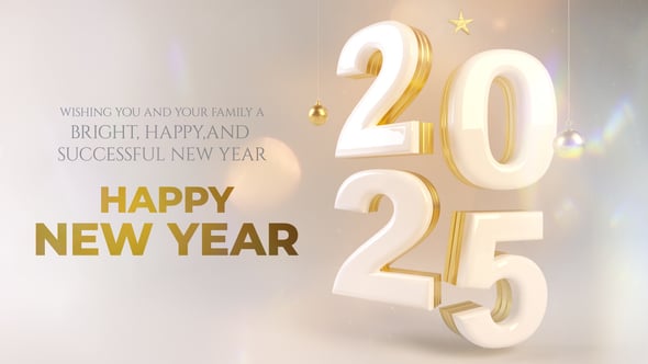 2025 年新年愿望AE动画模板 (AEP)
