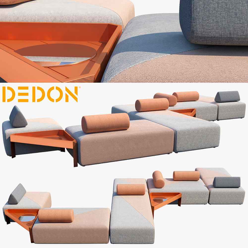 Brixx Dedon组合沙发3D模型（FBX,MAX）