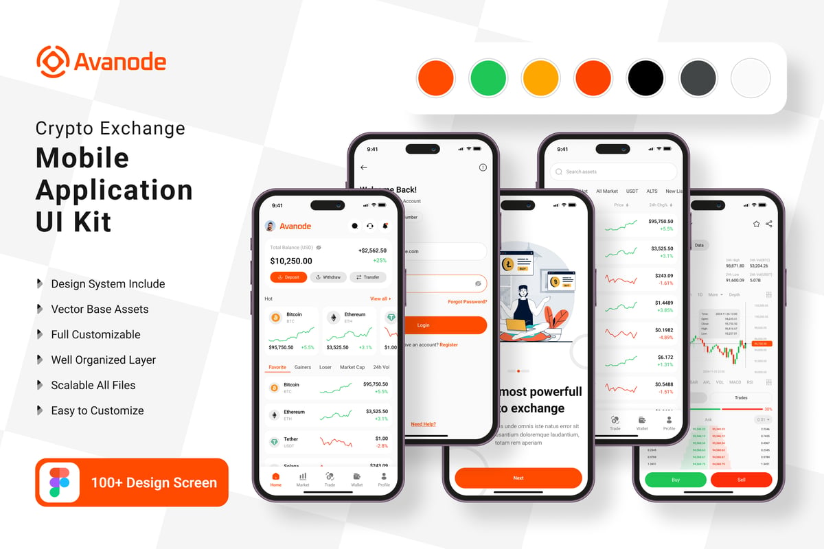 加密移动 UI 套件APP UI KIT (FIG)