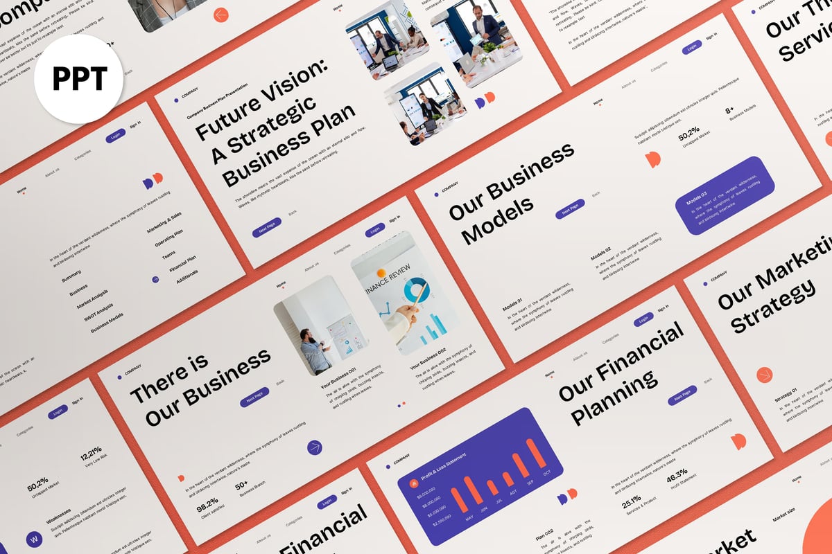 紫色创意现代商业计划PPT模板 (PPT)