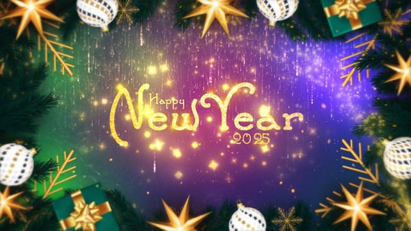 圣诞快乐 // 2025 年新年祝福AE模板 (AEP)