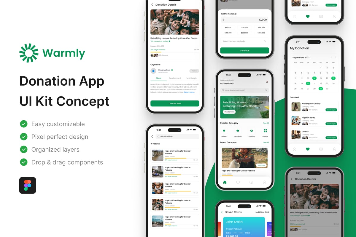 捐赠应用APP UI KIT (FIG)