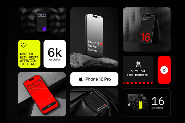 iPhone 16 Pro 高端样机素材大合集下载(PSD)