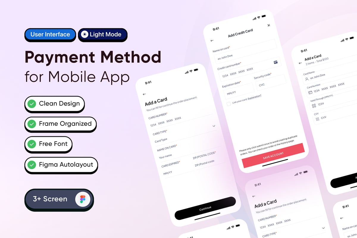 移动支付应用APP UI KIT (FIG)