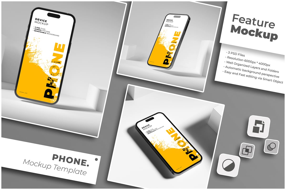 iPhone 手机样机 (PSD)