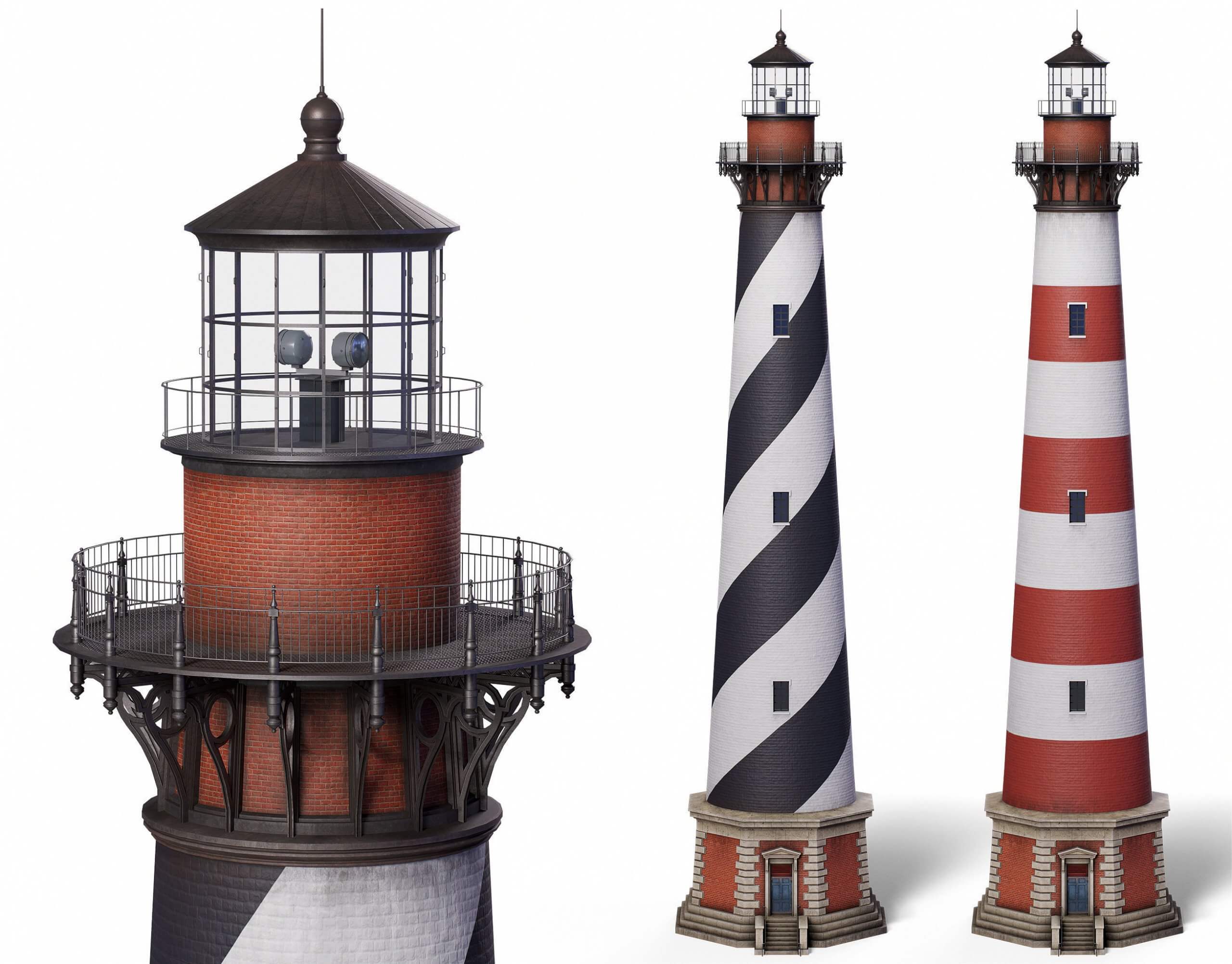 Cape Hatteras灯塔3D模型（OBJ,FBX）
