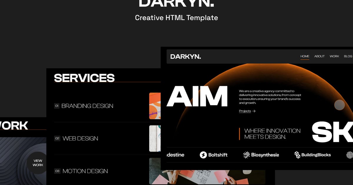 Darkyn – 创意 HTML 模板