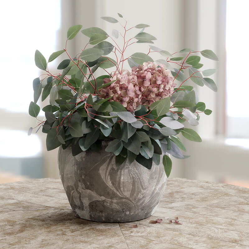桉树与绣球花花束3D模型（FBX,MAX）