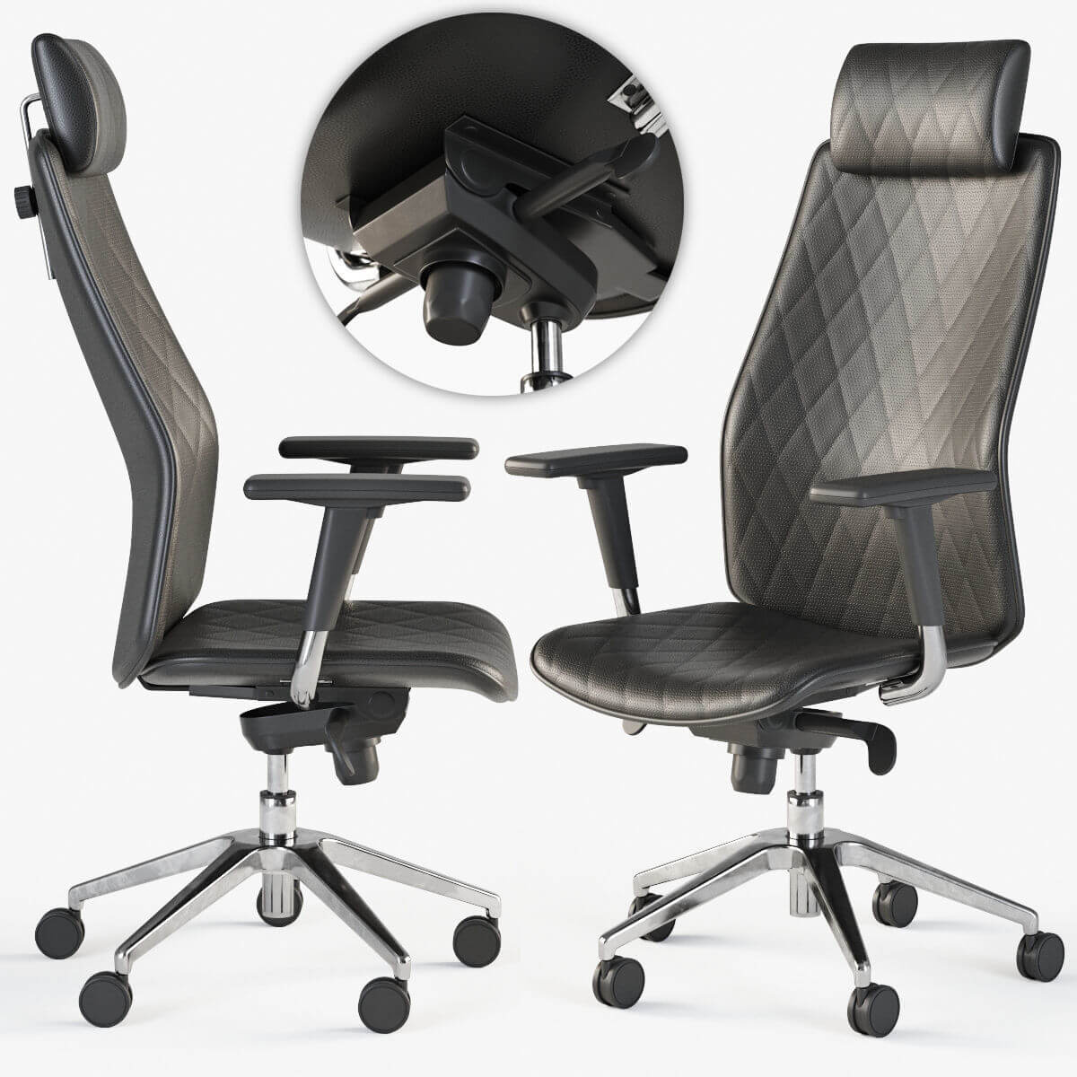 Nowy Styl Solo办公椅 转椅3D模型（OBJ,FBX,MAX）
