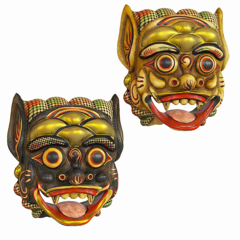 巴厘岛巴龙面具3D模型（OBJ,MAX）