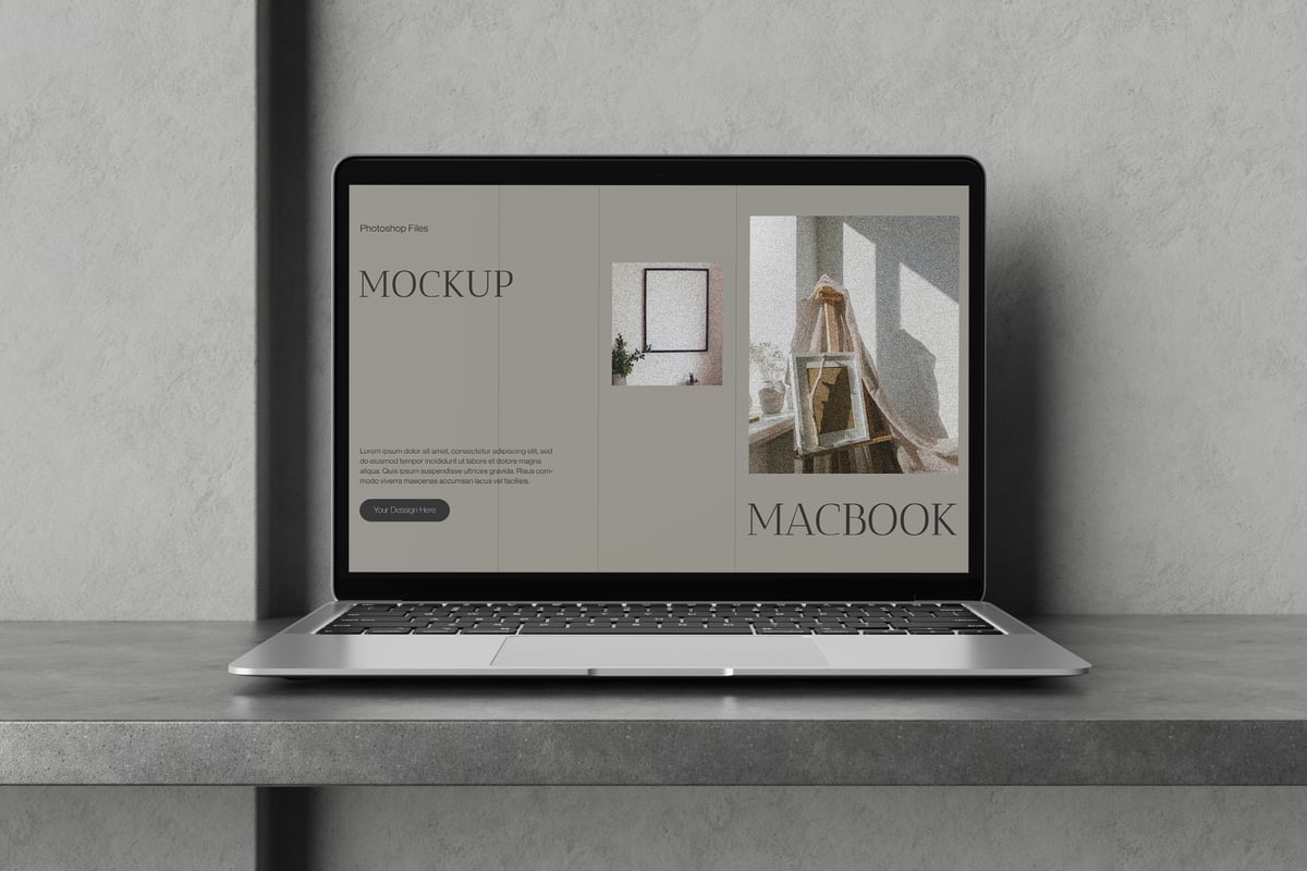MACBOOK电脑样机 (PSD,PDF)