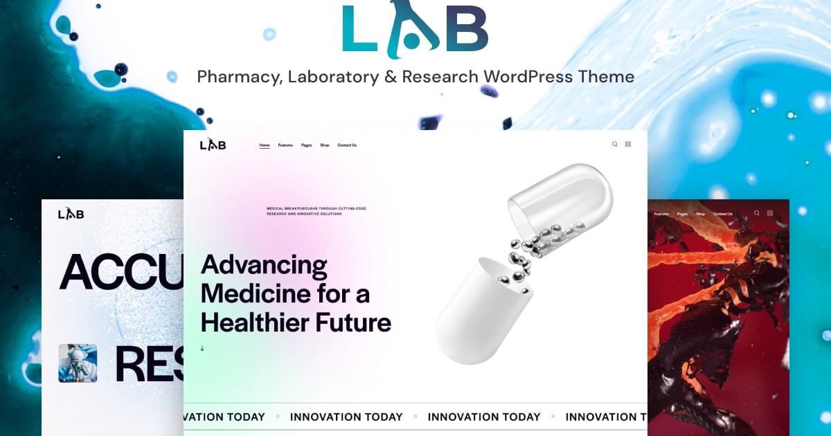 Lab 科学项目WordPress主题