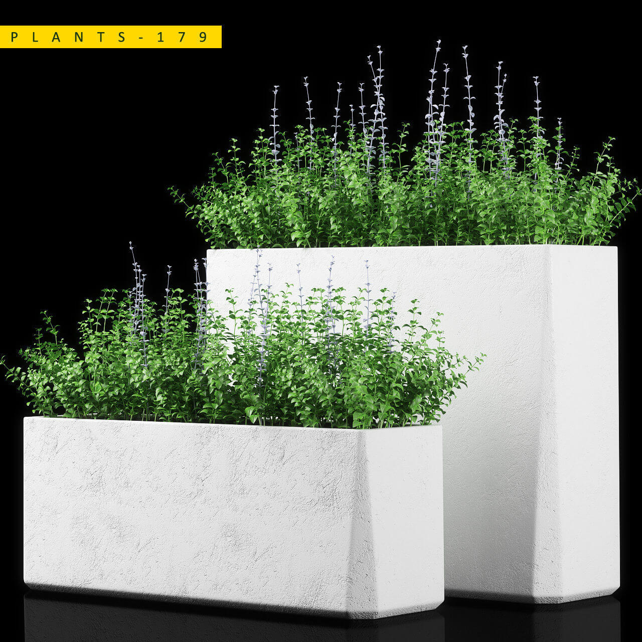 户外绿植花坛3D模型（FBX,MAX）
