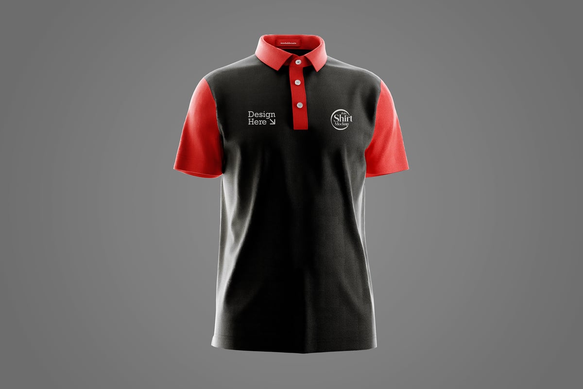 正面 Polo 衫样机 (PSD,JPG)