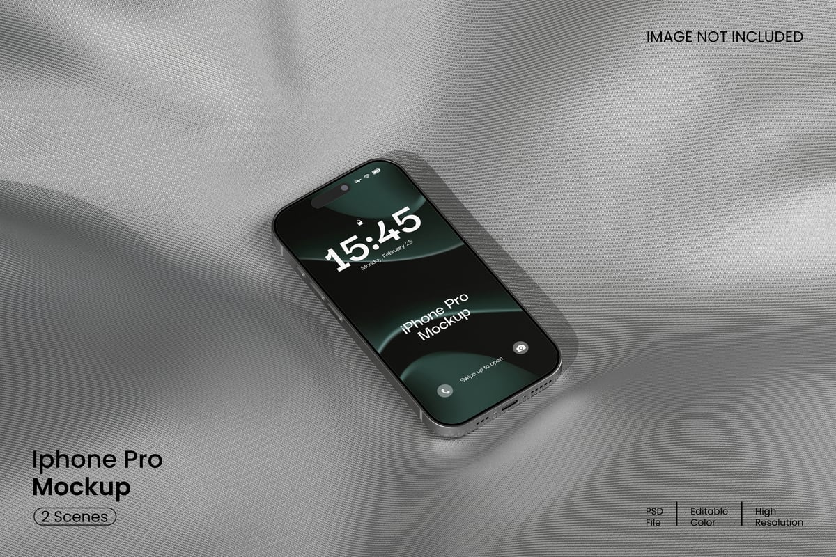 iPhone Pro 手机样机 (PSD)