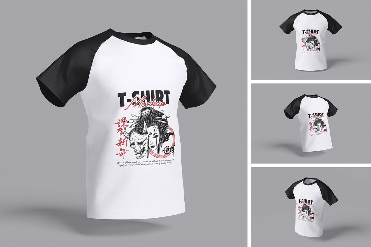 T 恤样机 (PSD,PDF)