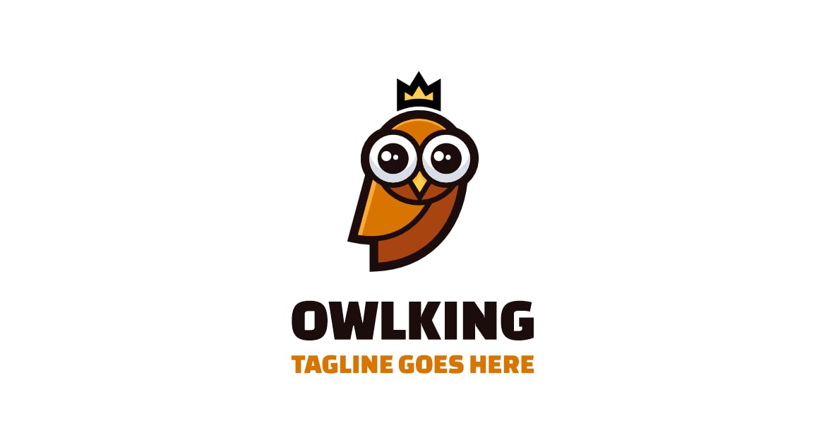 Owlking 简单吉祥物标志
