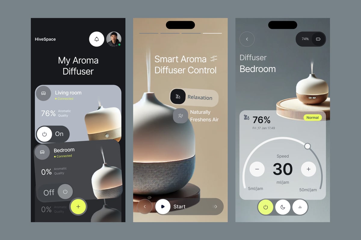 智能香薰机应用APP UI KIT (FIG)