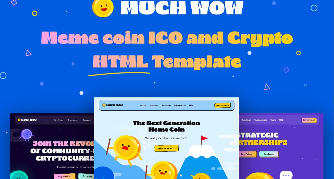 MuchWow – Meme coin ICO 和 Crypto HTML 模板