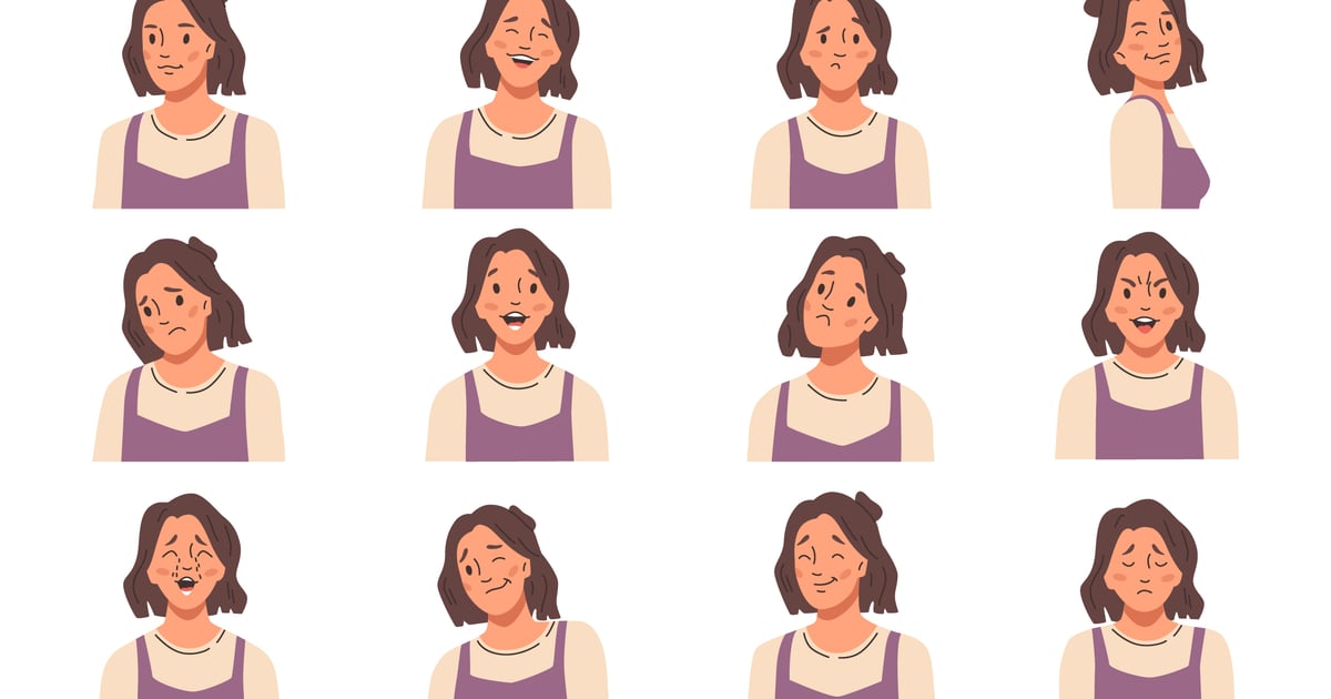 情绪化的女人面部表情