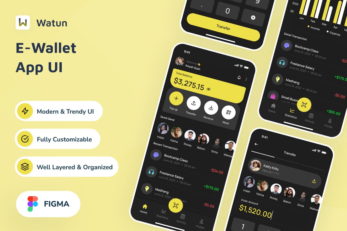 电子钱包网银应用APP UI KIT (FIG)