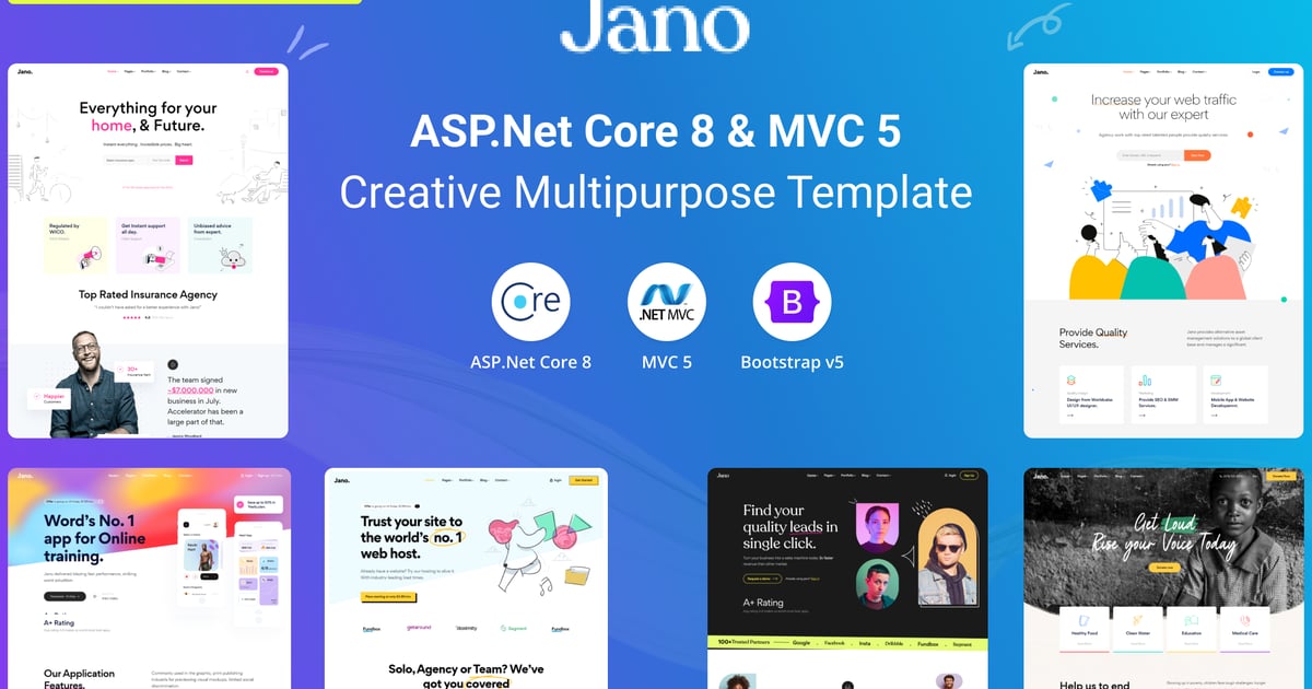 Jano – ASP.Net MVC 创意多用途模板