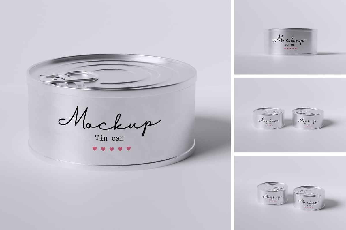 锡易拉罐模拟样机 (PSD,PDF)