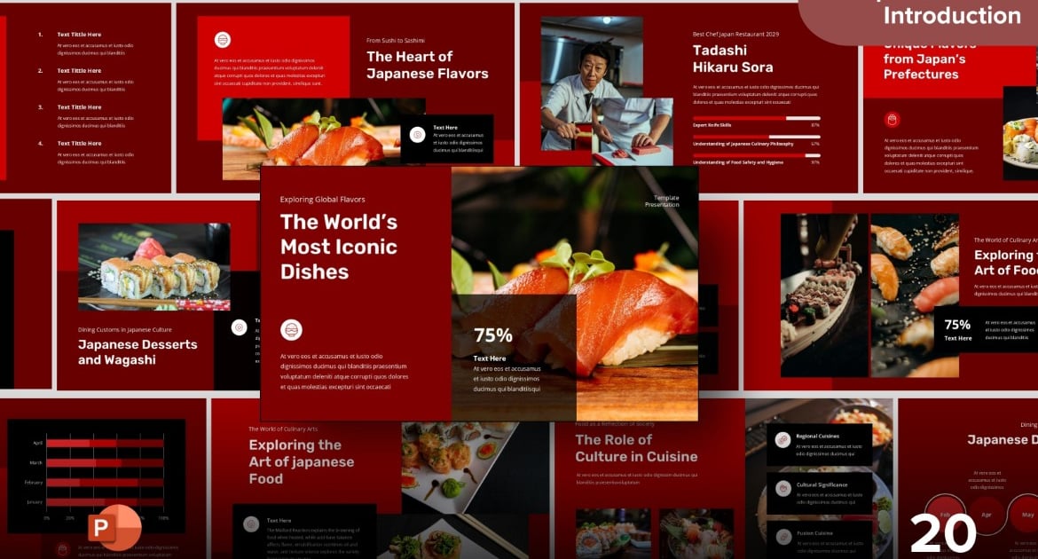 日本料理介绍深色版 – Powerpoint