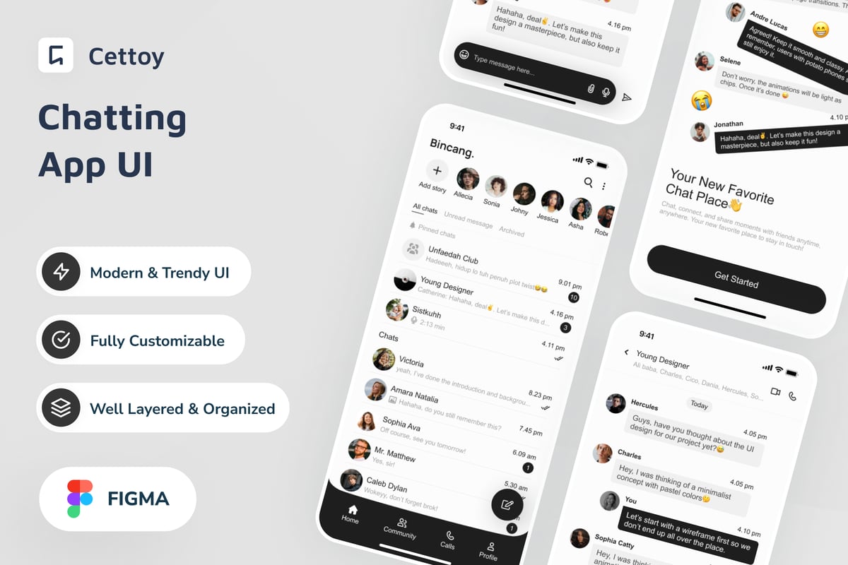 聊天应用APP UI KIT (FIG)