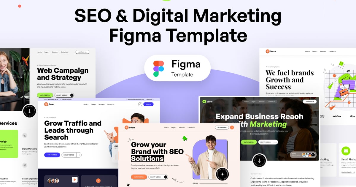 Seom – SEO 和数字营销 Figma 模板