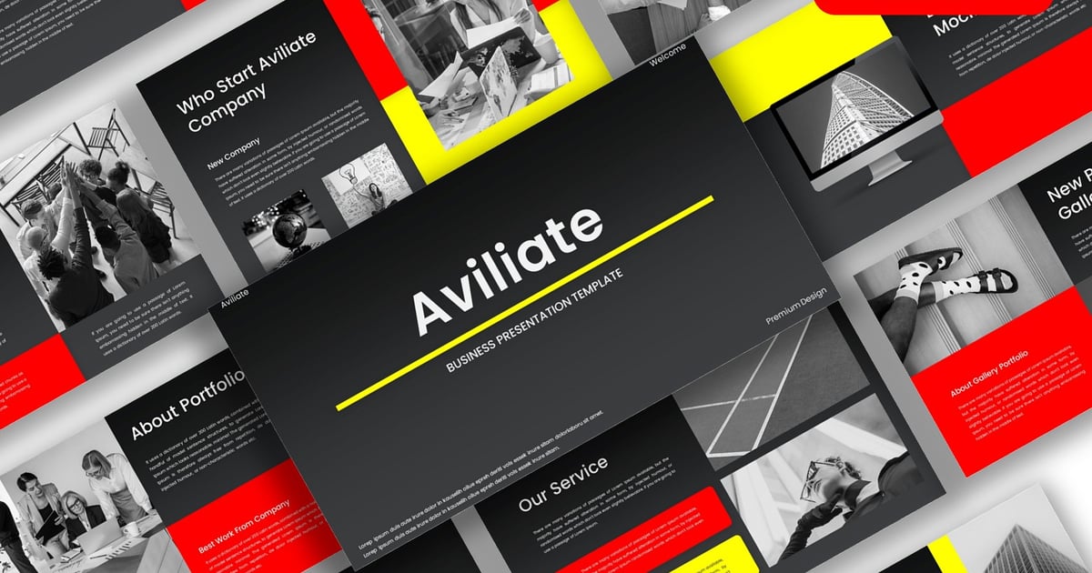 Avaliant – 商业 PowerPoint 模板