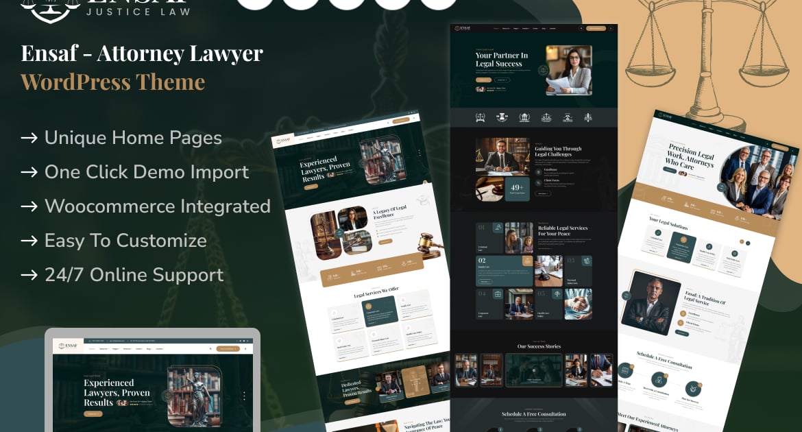 Ensaf – 律师 WordPress 主题