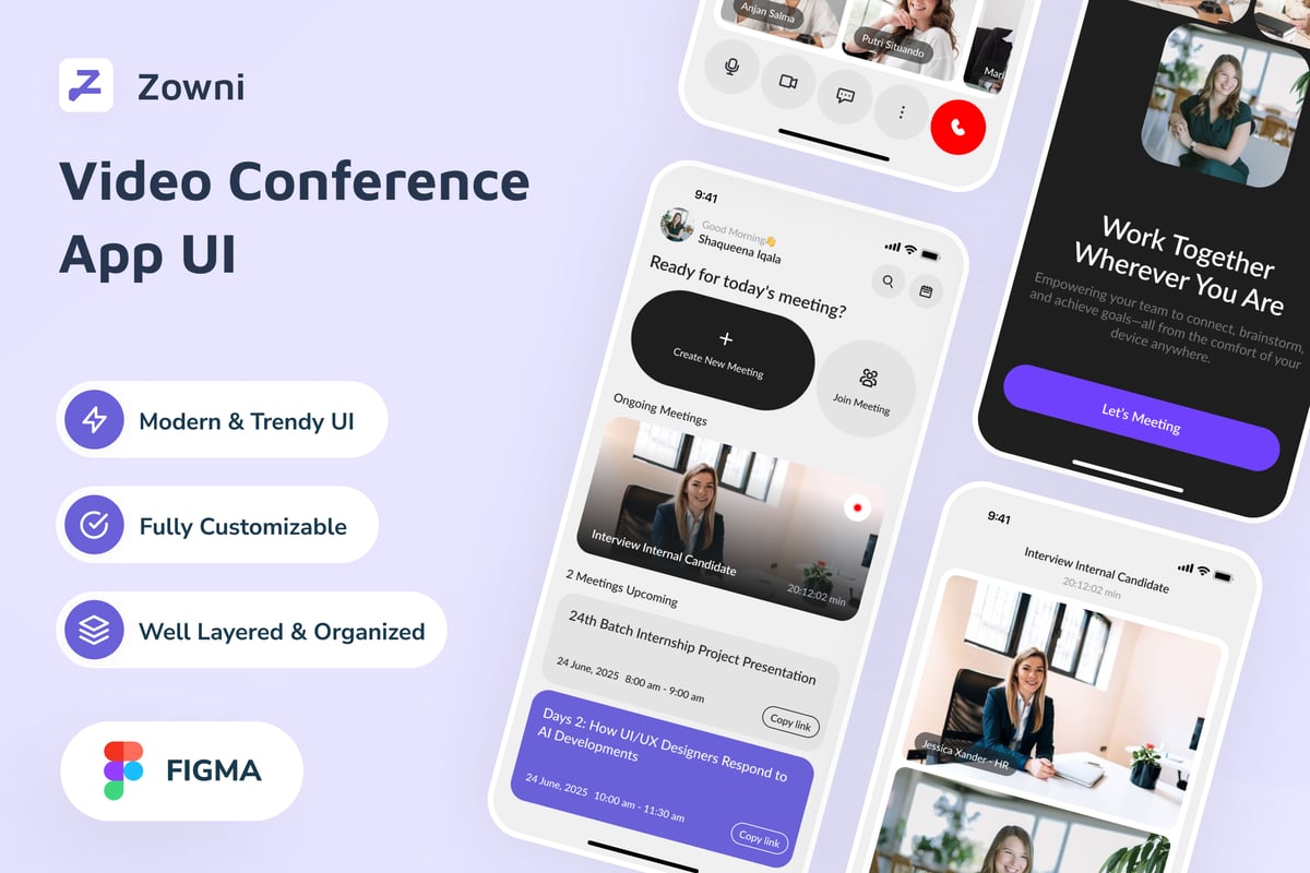 视频会议应用APP UI KIT (FIG)