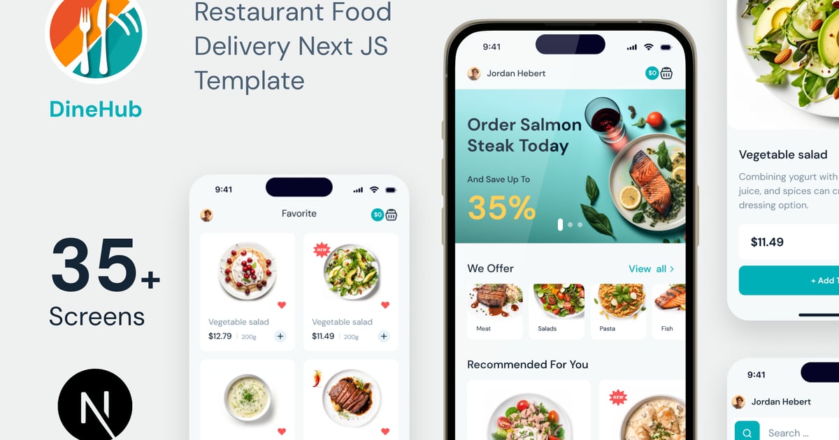 DineHub – 餐厅食品配送 Next JS App