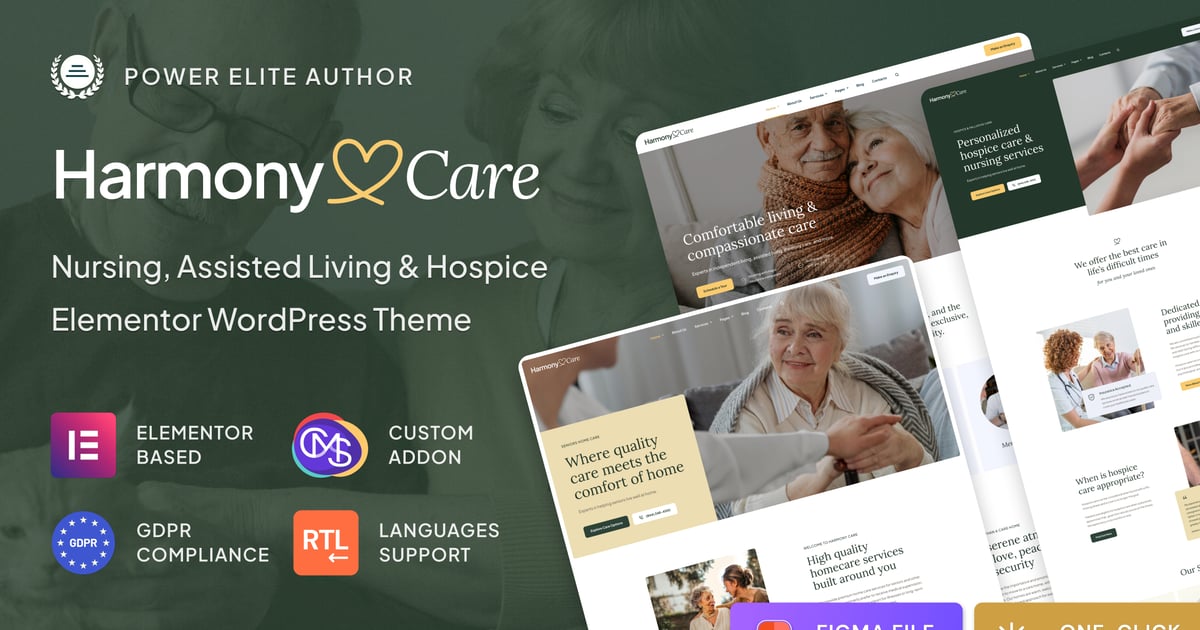 Harmony Care – 私人护理及老年护理主题