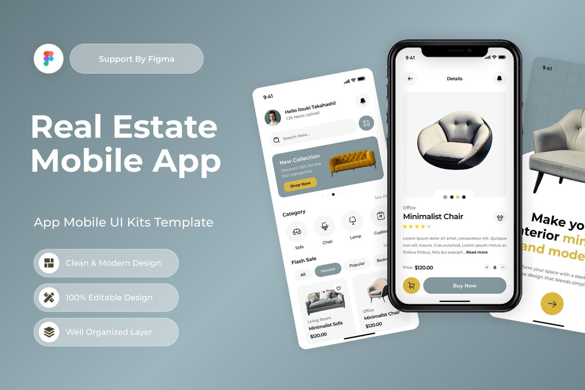 房地产移动应用APP UI KIT (FIG)