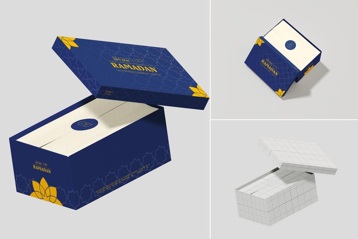 礼品盒模型样机 (PSD)