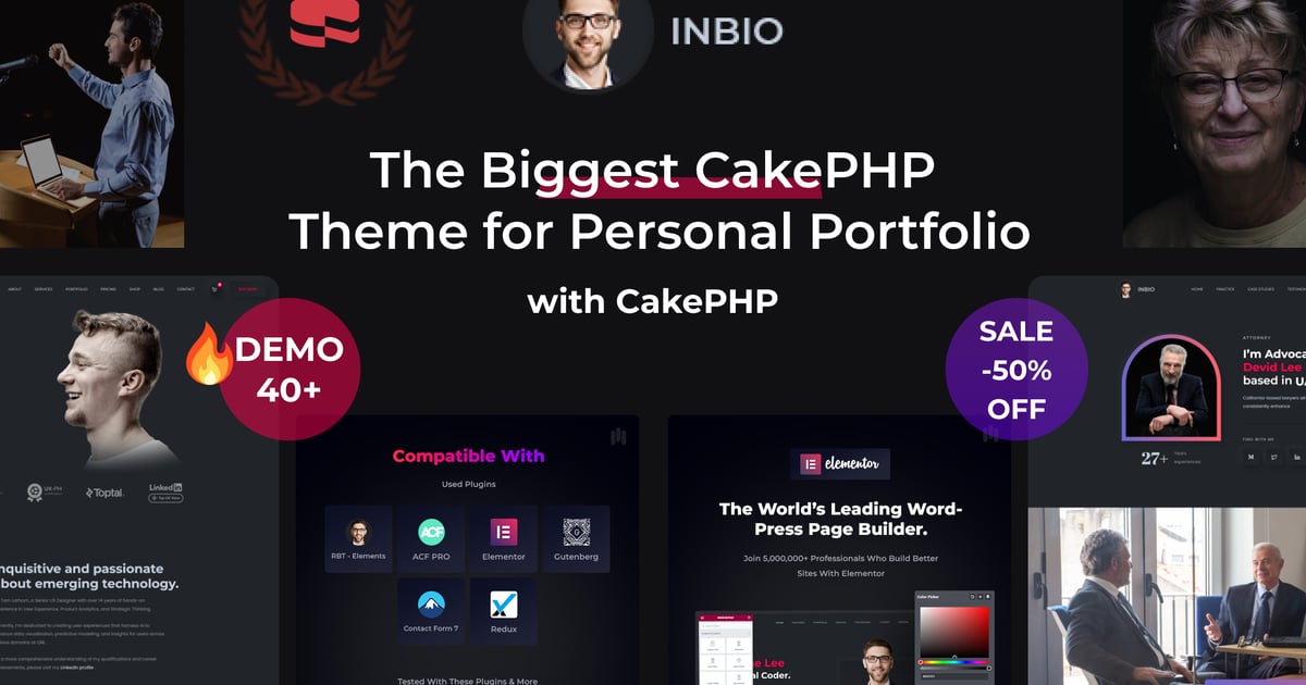 InBio – 个人作品集 CakePHP 模板